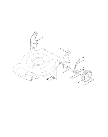 Rear wheel/height-of-cut