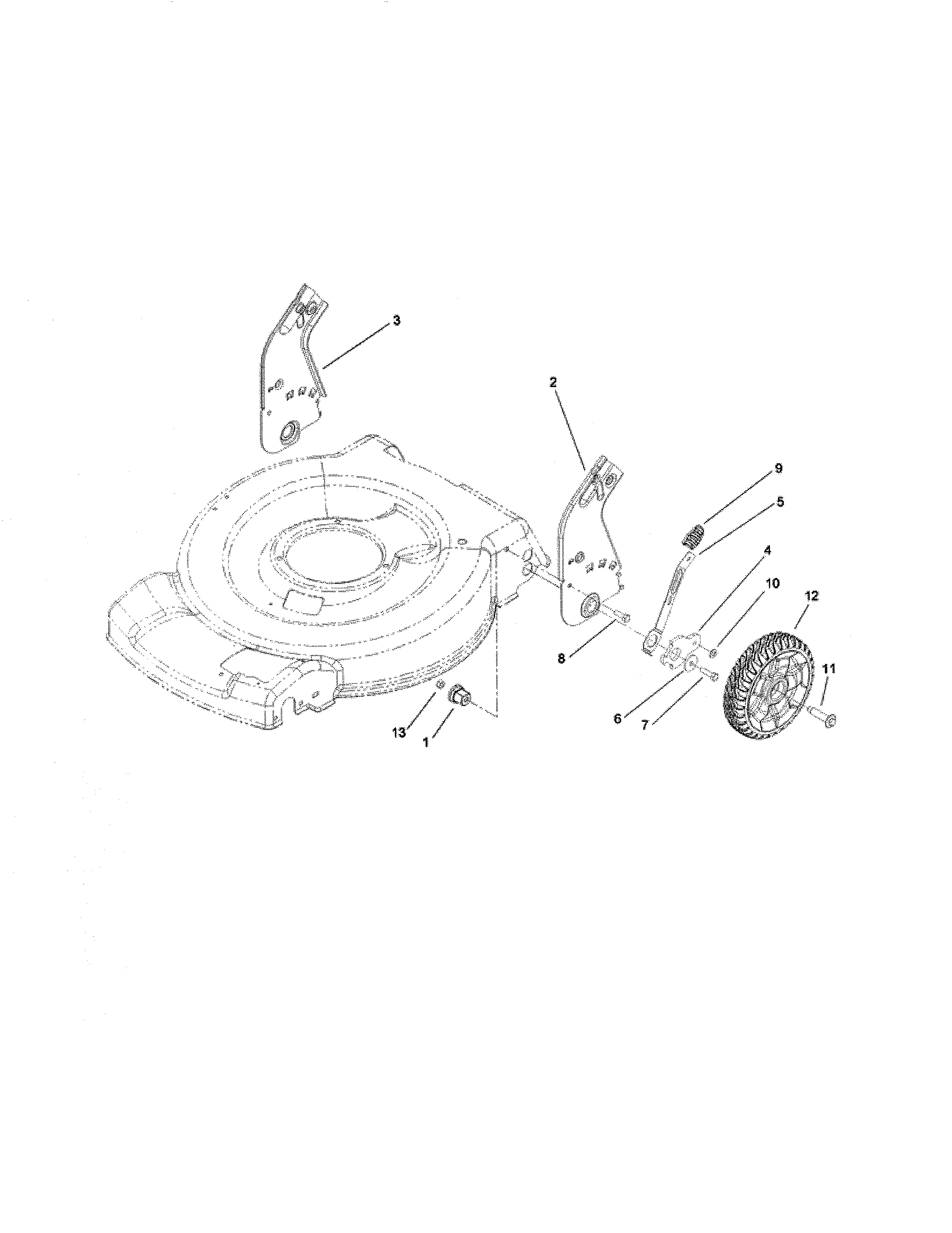Rear axle & wheel