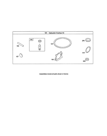 Carburetor overhaul kit
