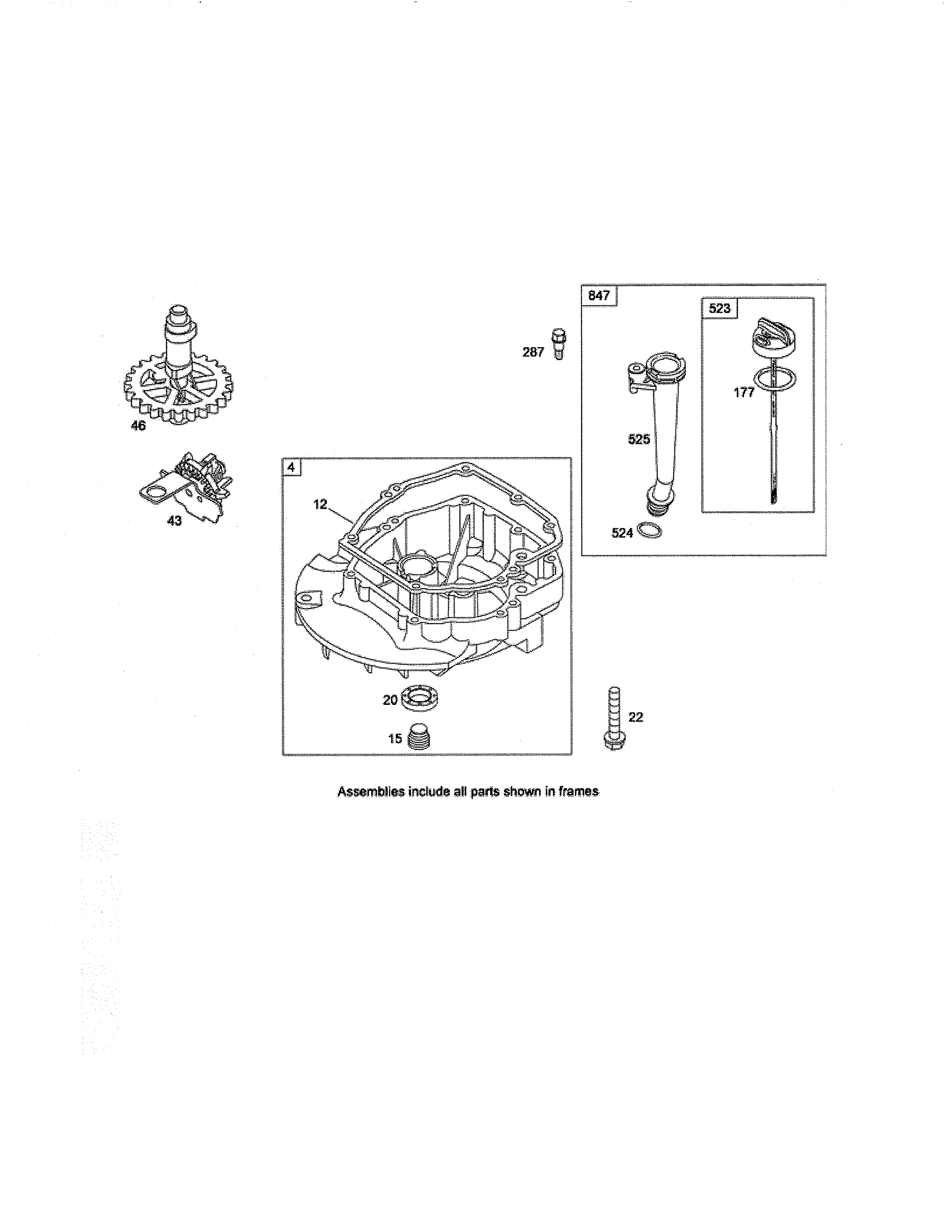 Crankcase cover/sump