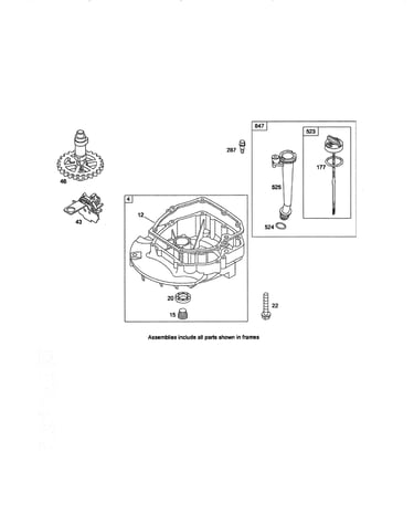 Crankcase cover/sump