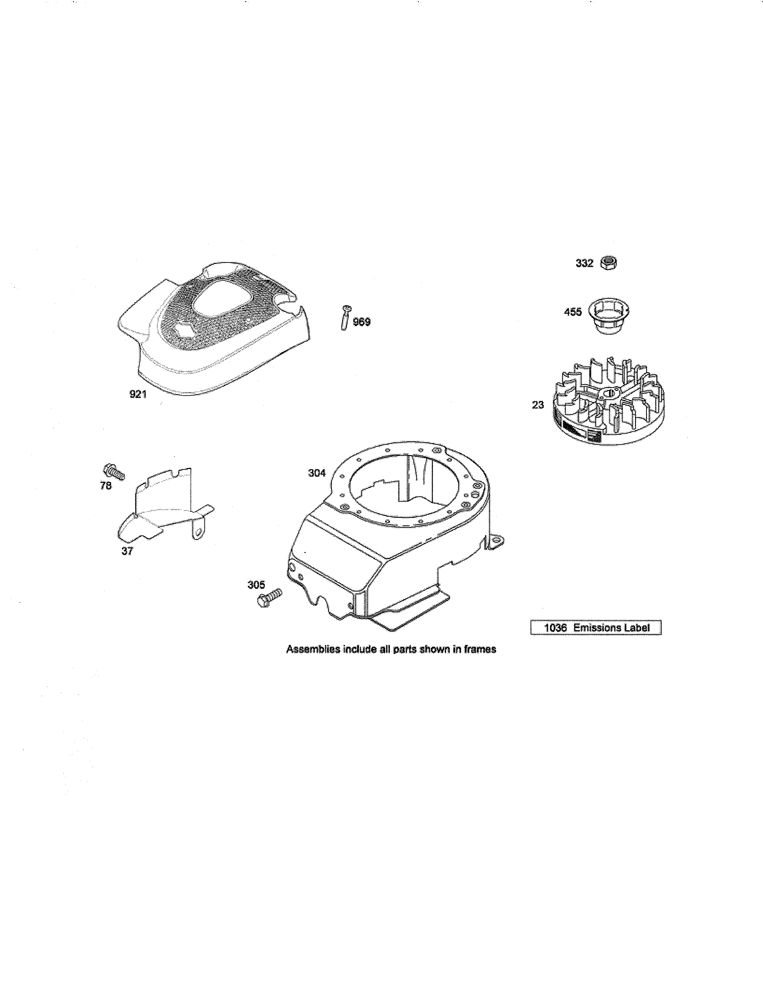 Blower housing/flywheel