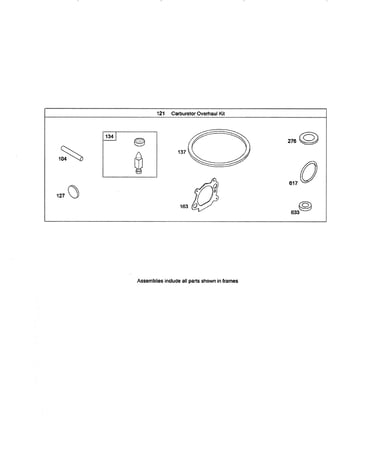 Carburetor overhaul kit