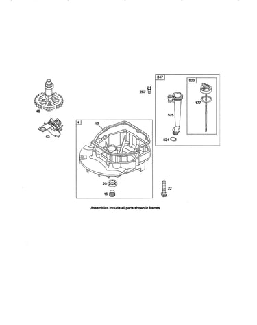 Crankcase cover/sump
