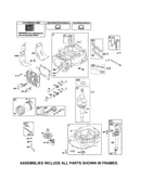 Cylinder/crankshaft/sump