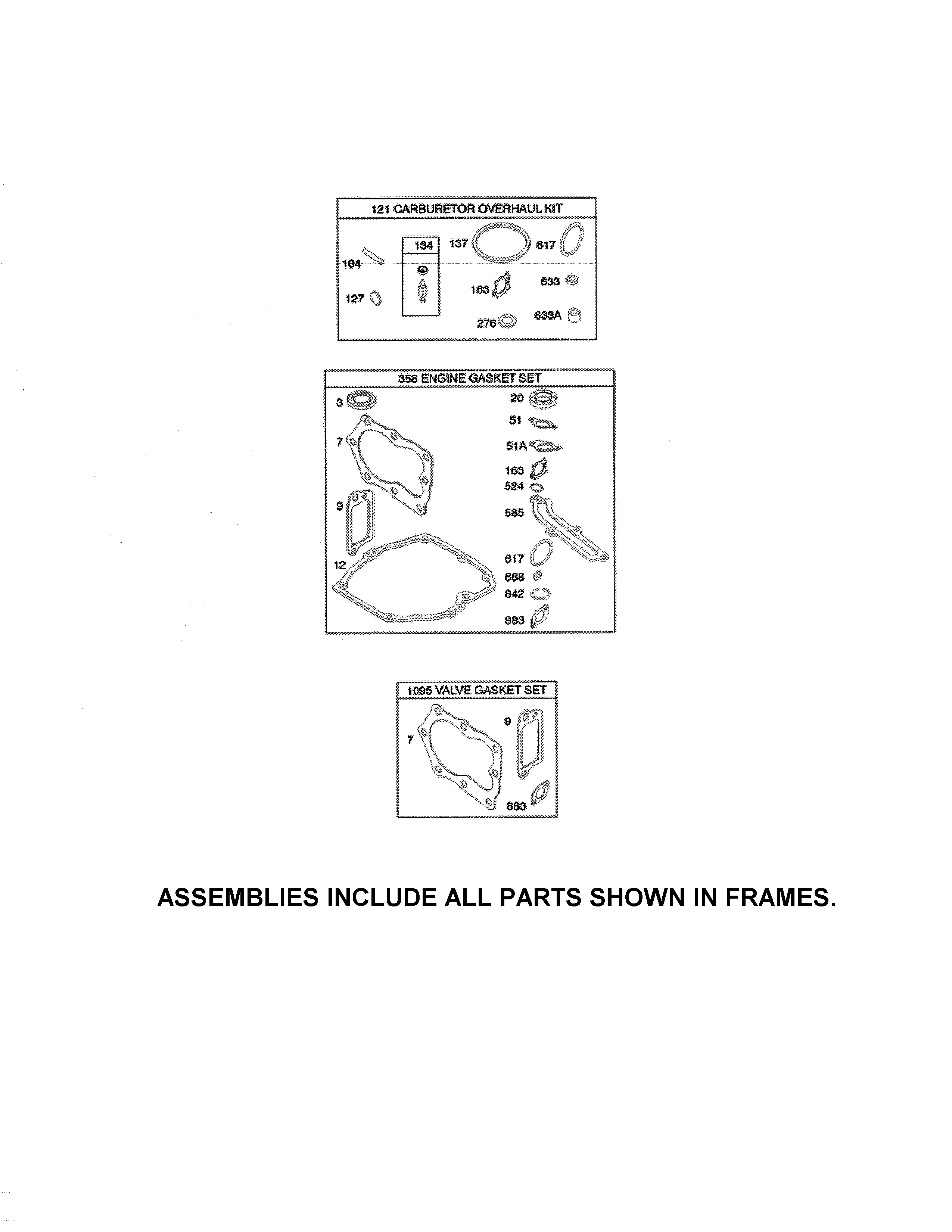 Gasket sets