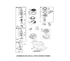 Briggs & Stratton 126T02-0299-B1 rewind & motor starters diagram
