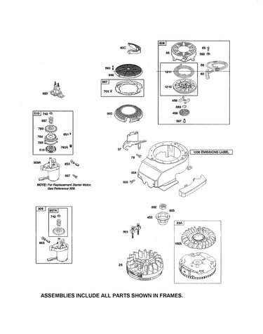 Blower housing/rewind starter