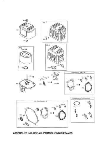 Gasket sets/muffler