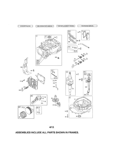 Cylinder/crankshaft/sump