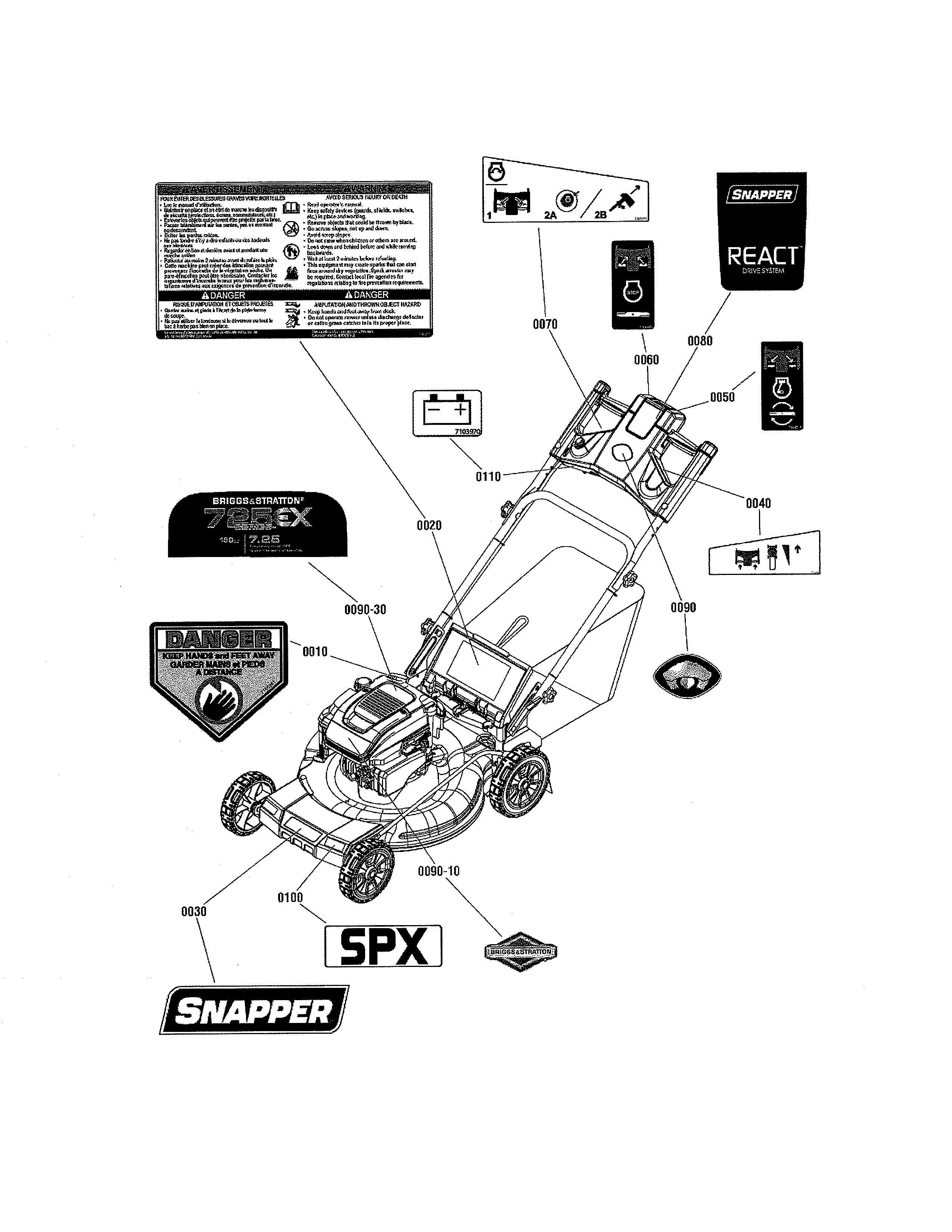 DECALS - ELECTRIC START