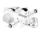 Husqvarna 96143000108 drive control/gear case/wheels diagram