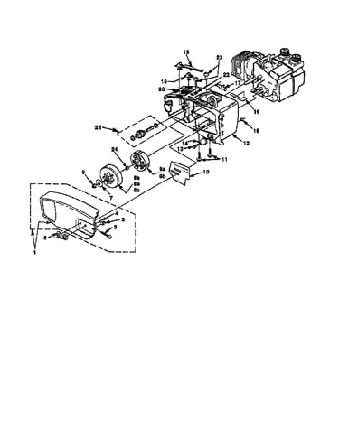 Engine housing/clutch