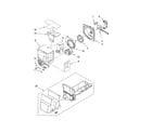 Kenmore 59679243014 motor & ice container diagram