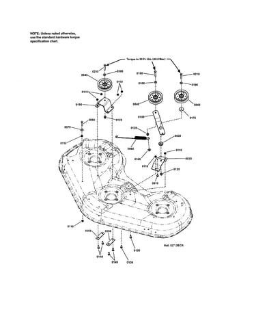 52" deck - idler