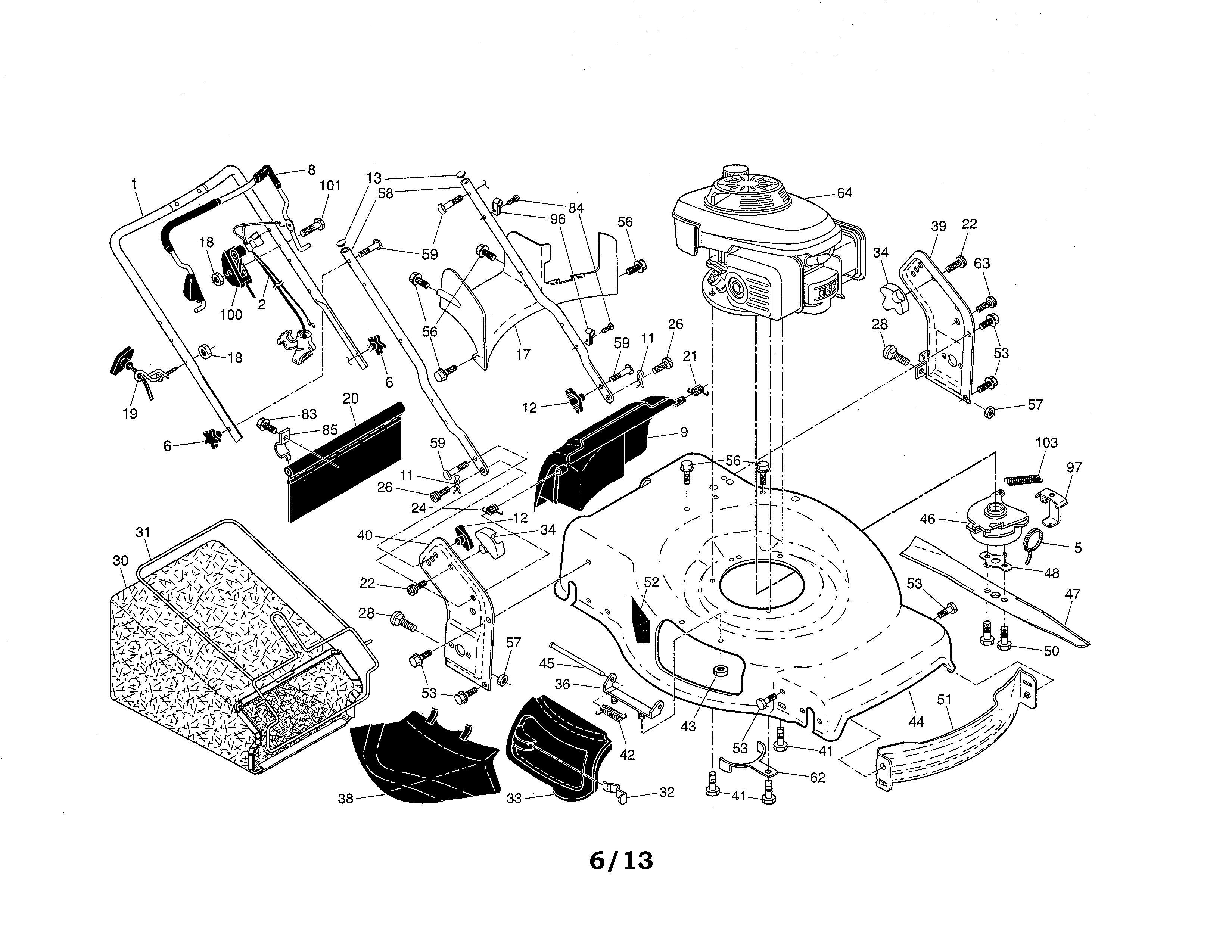 ENGINE/HOUSING/HANDLE