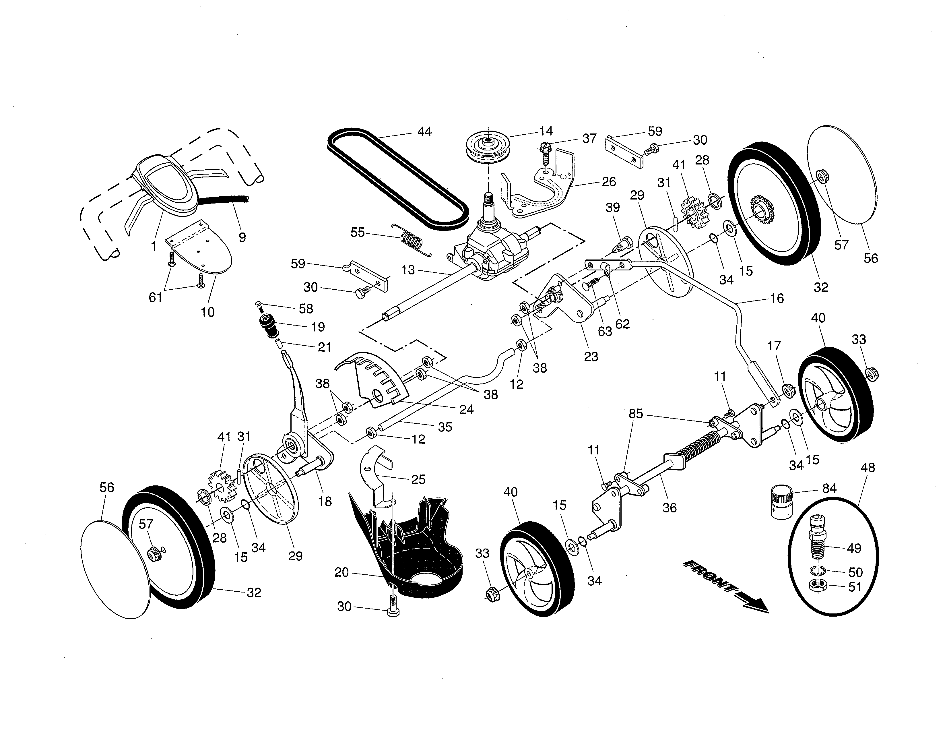 DRIVE CONTROL/GEAR CASE/WHEELS
