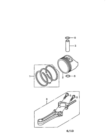 Piston/connecting rod