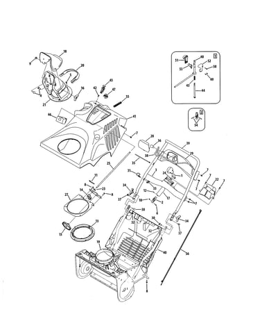 Chute/cover/handle