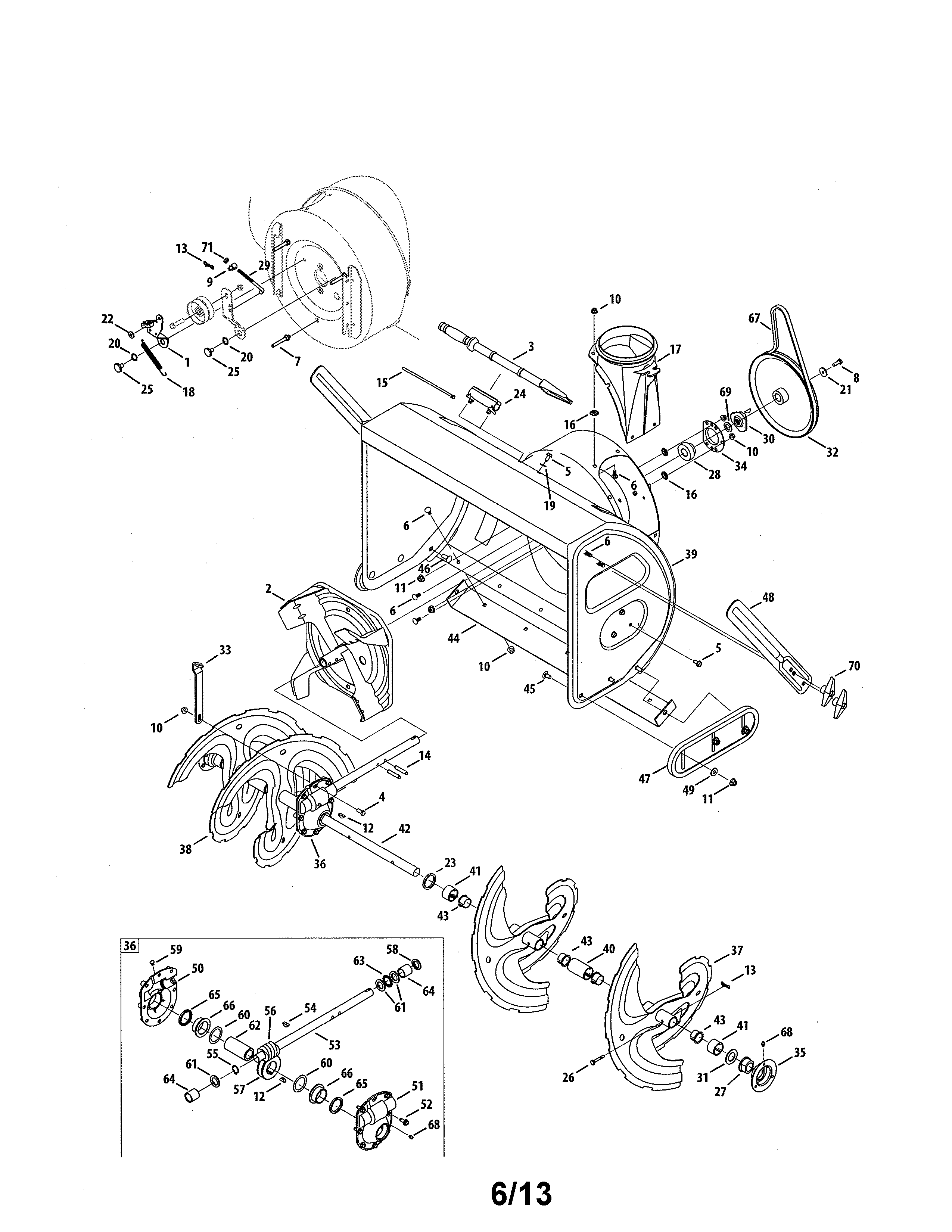 AUGER & HOUSING/GEARBOX