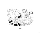 Poulan 961440008 engine/housing/handle diagram