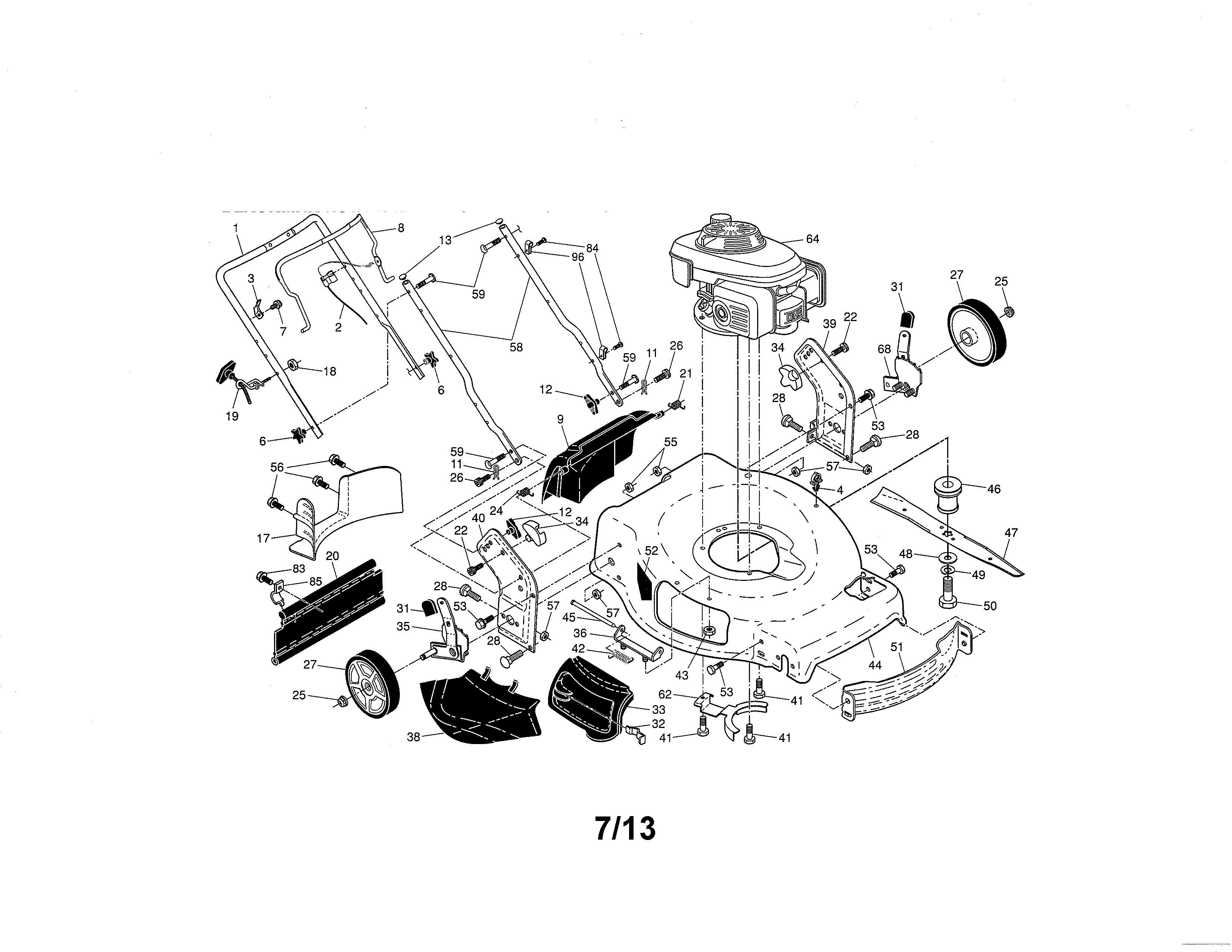 Parts Diagram Poulan Mower Deck Page Official Poulan 961440008