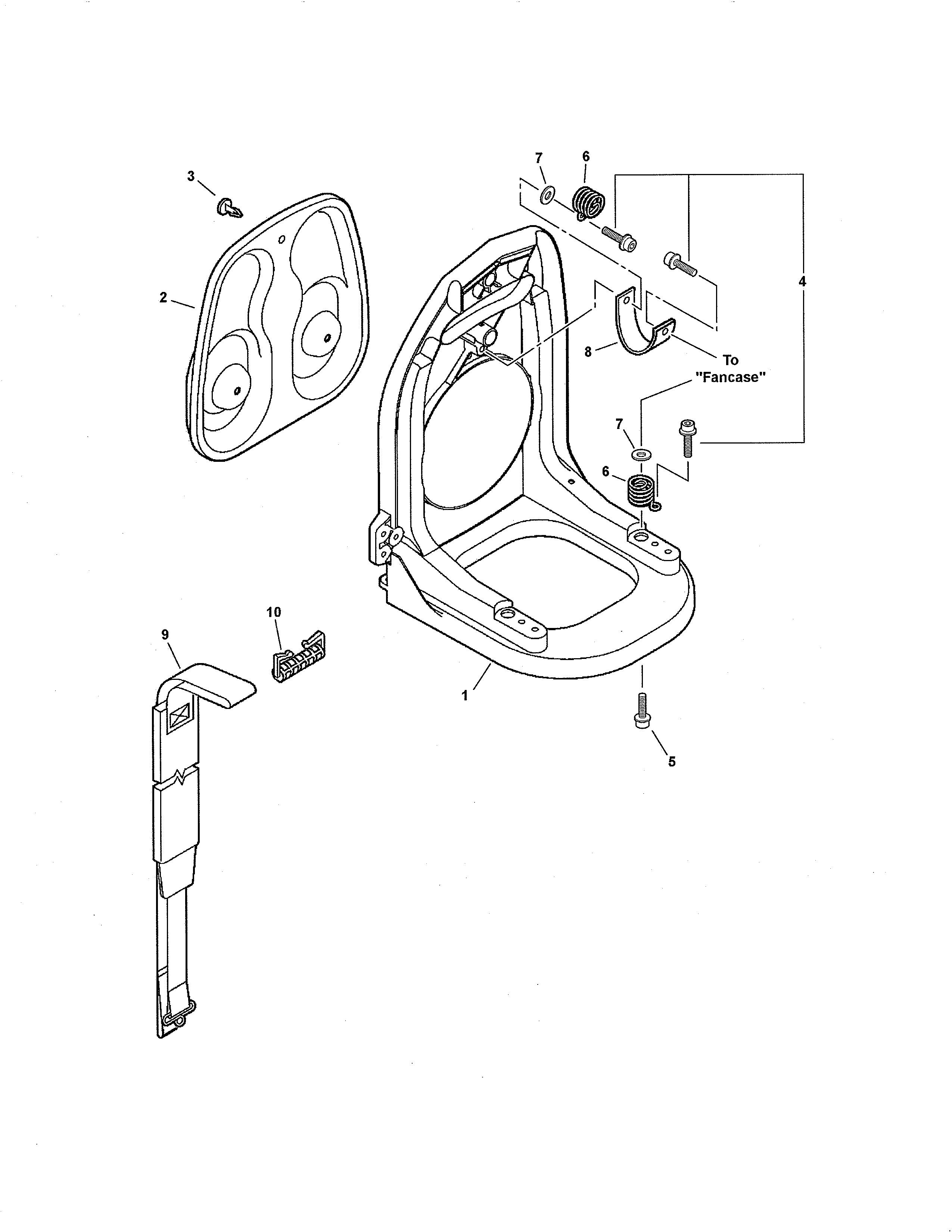 Backpack frame, harness