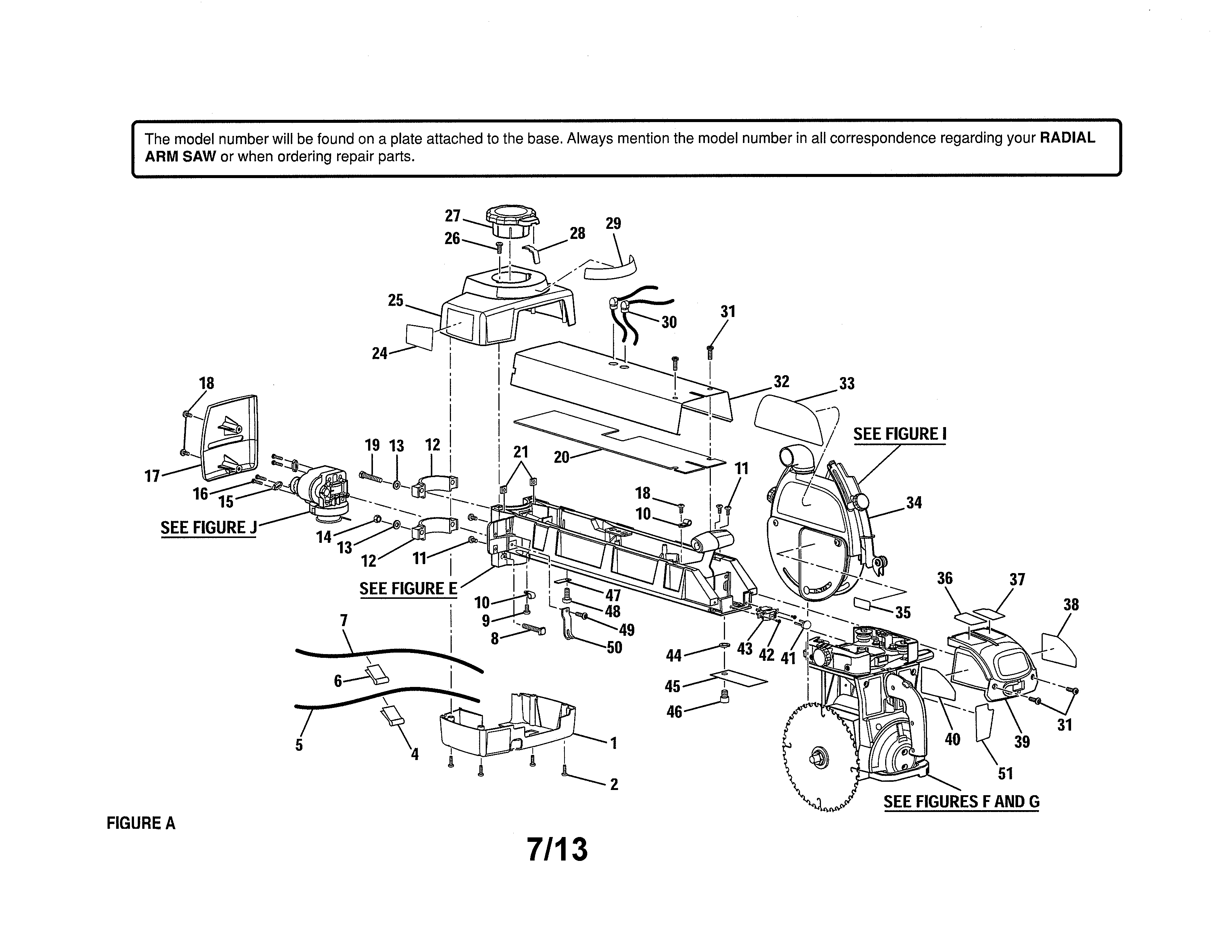 Official Craftsman 315220100 radial arm saw parts Sears PartsDirect