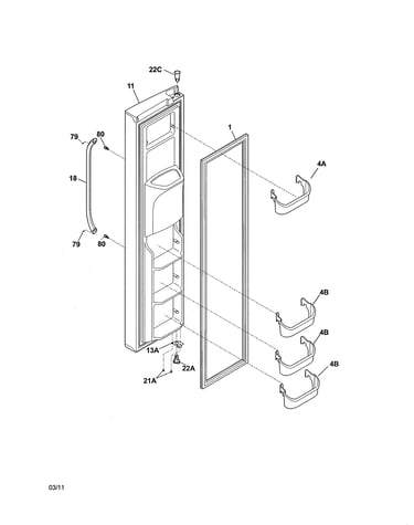 Freezer door