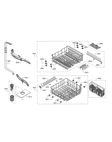 Racks/spray arm