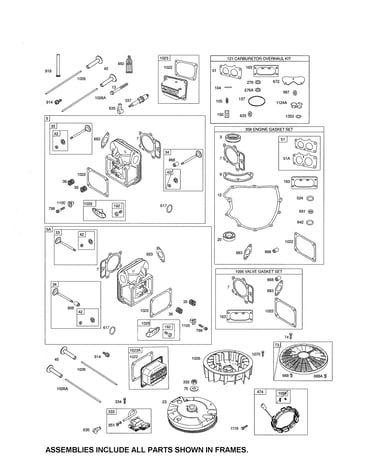 Head cylinder/gasket sets/flywheel