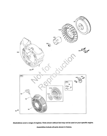 Starter-rewind/flywheel