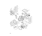 Frigidaire FFLE2022MW1 upper cabinet/drum heater diagram