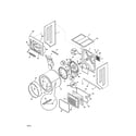 Frigidaire FFLE2022MW1 upper cabinet/drum heater diagram