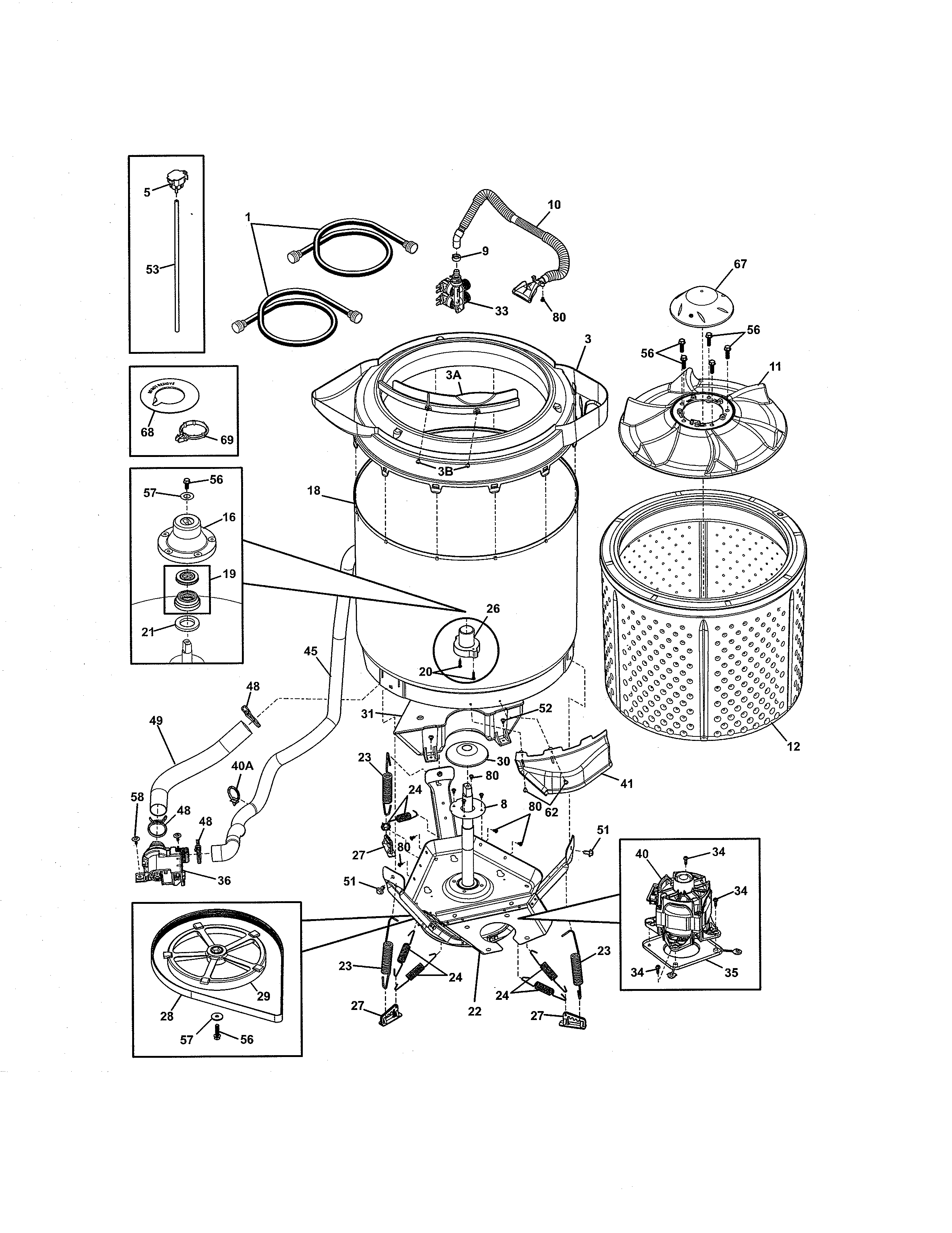 Motor/tub