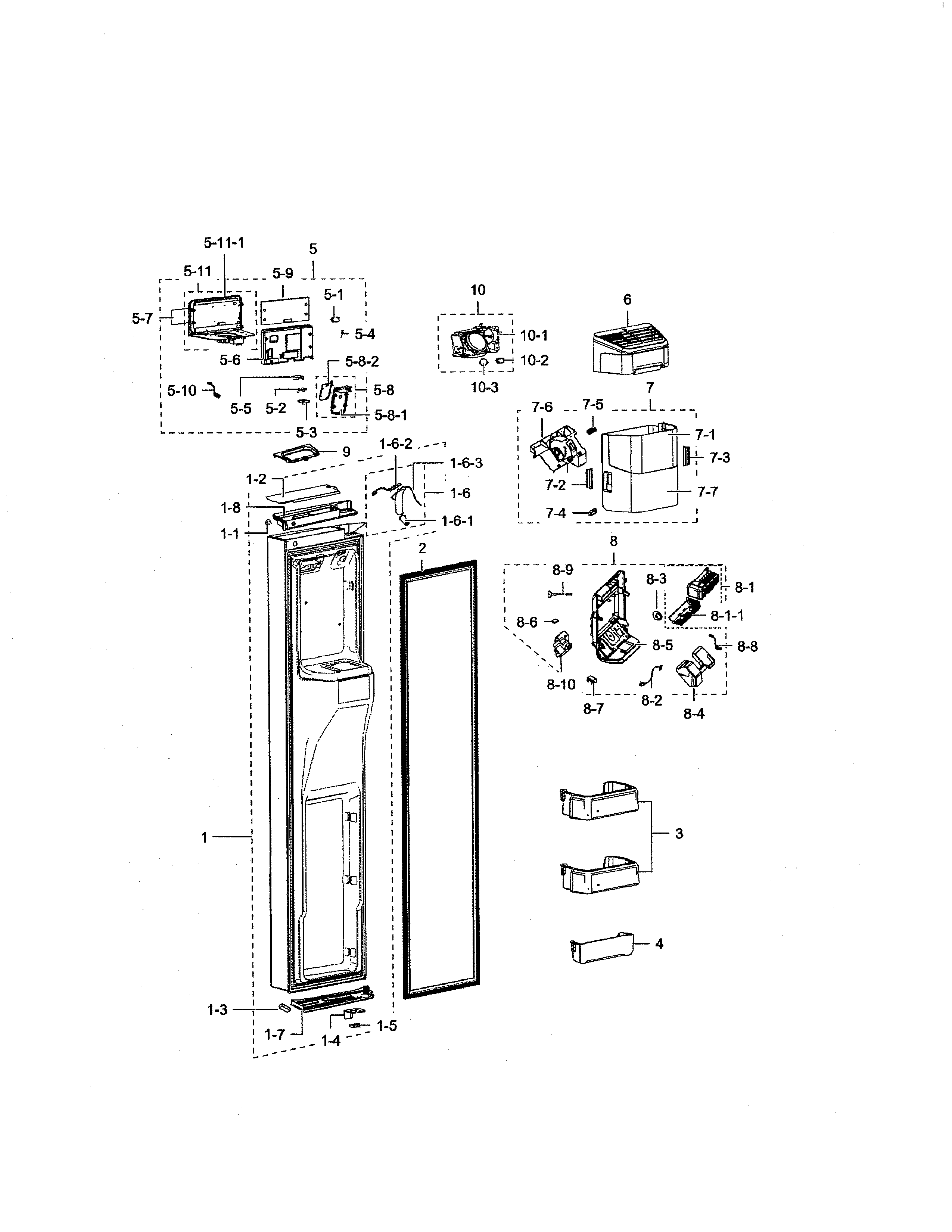 Freezer door
