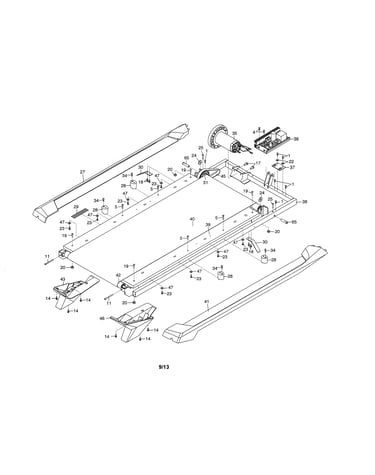 Walking belt/drive motor