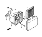 Honda GCV160-LAOS3B air cleaner diagram