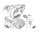 Honda GCV160-LAOS3B muffler diagram