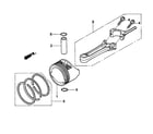 Honda GCV160-LAOS3B piston and connecting rod diagram