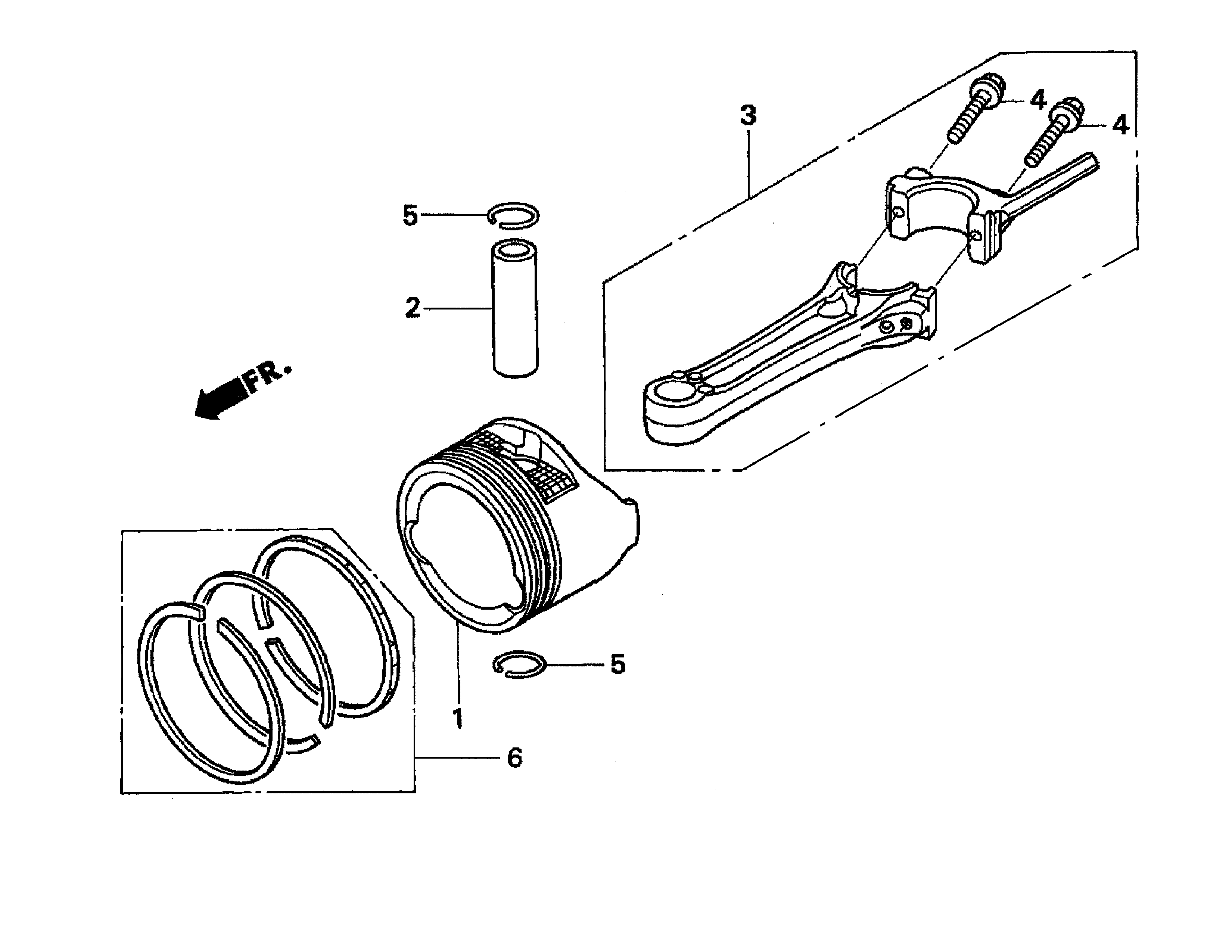 PISTON AND CONNECTING ROD