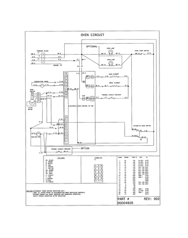 Wiring diagram - oven circuit