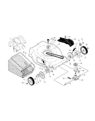 Drive control/gear case/wheels