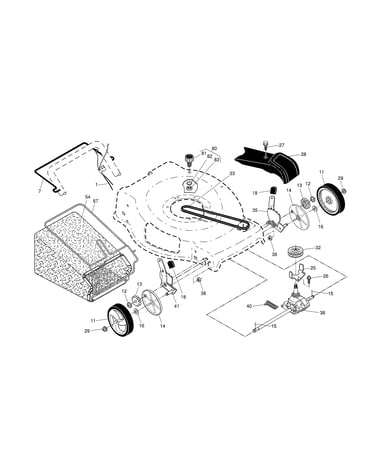 Drive control/gear case/wheels