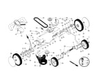 Craftsman 917370922 drive control/gear case/wheels diagram