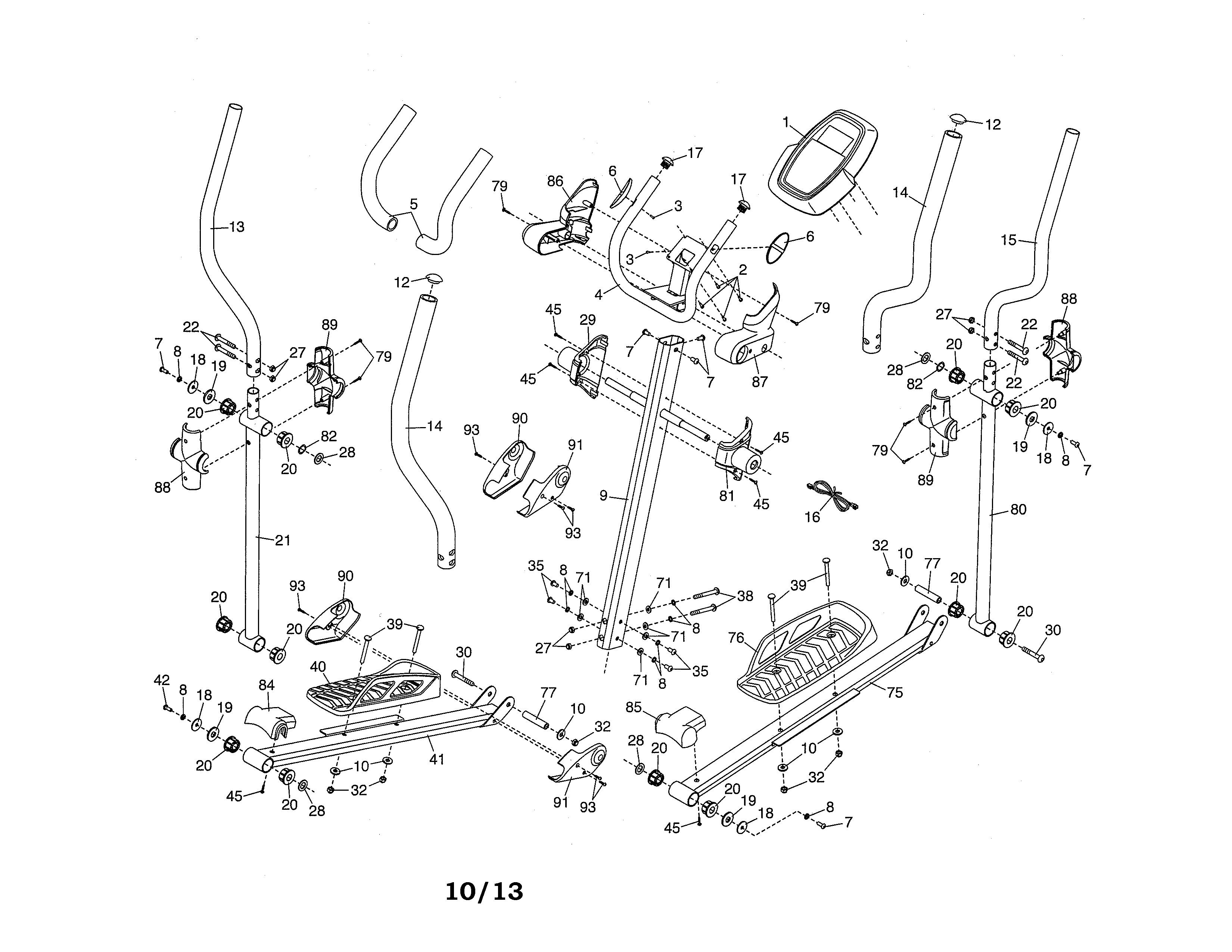 Console/pedals/uprights