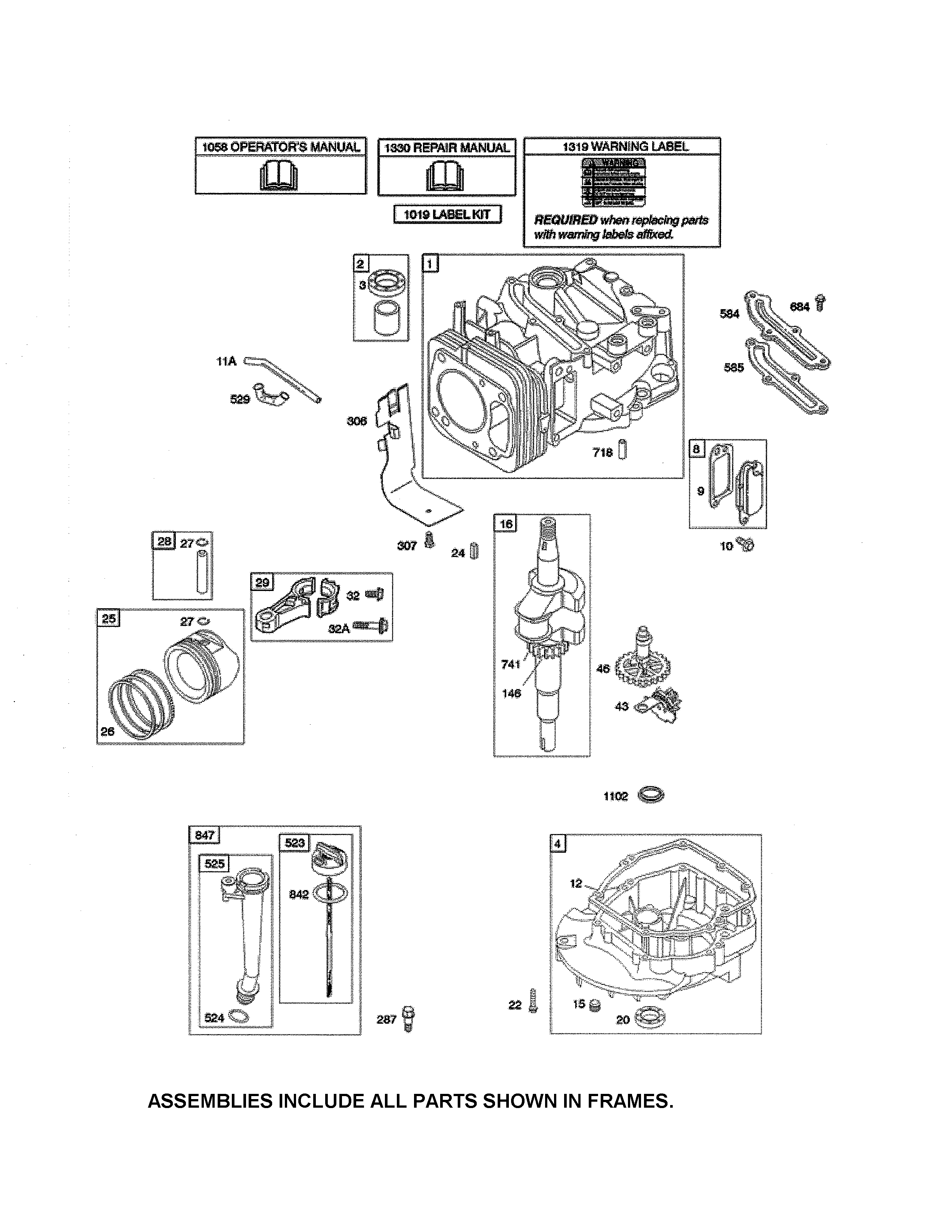 Cylinder/crankshaft