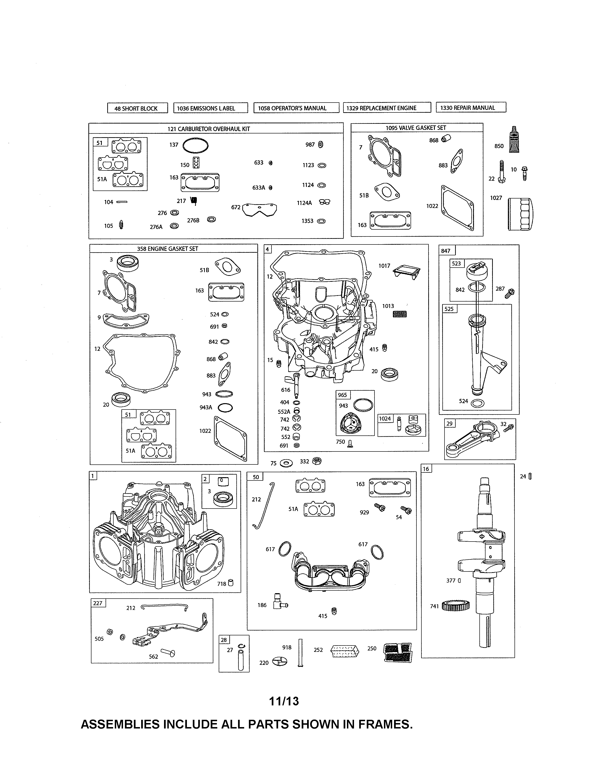 CYLINDER/SUMP/CRANKSHAFT