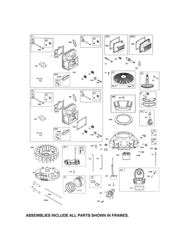 Head-cylinder/flywheel/alternator