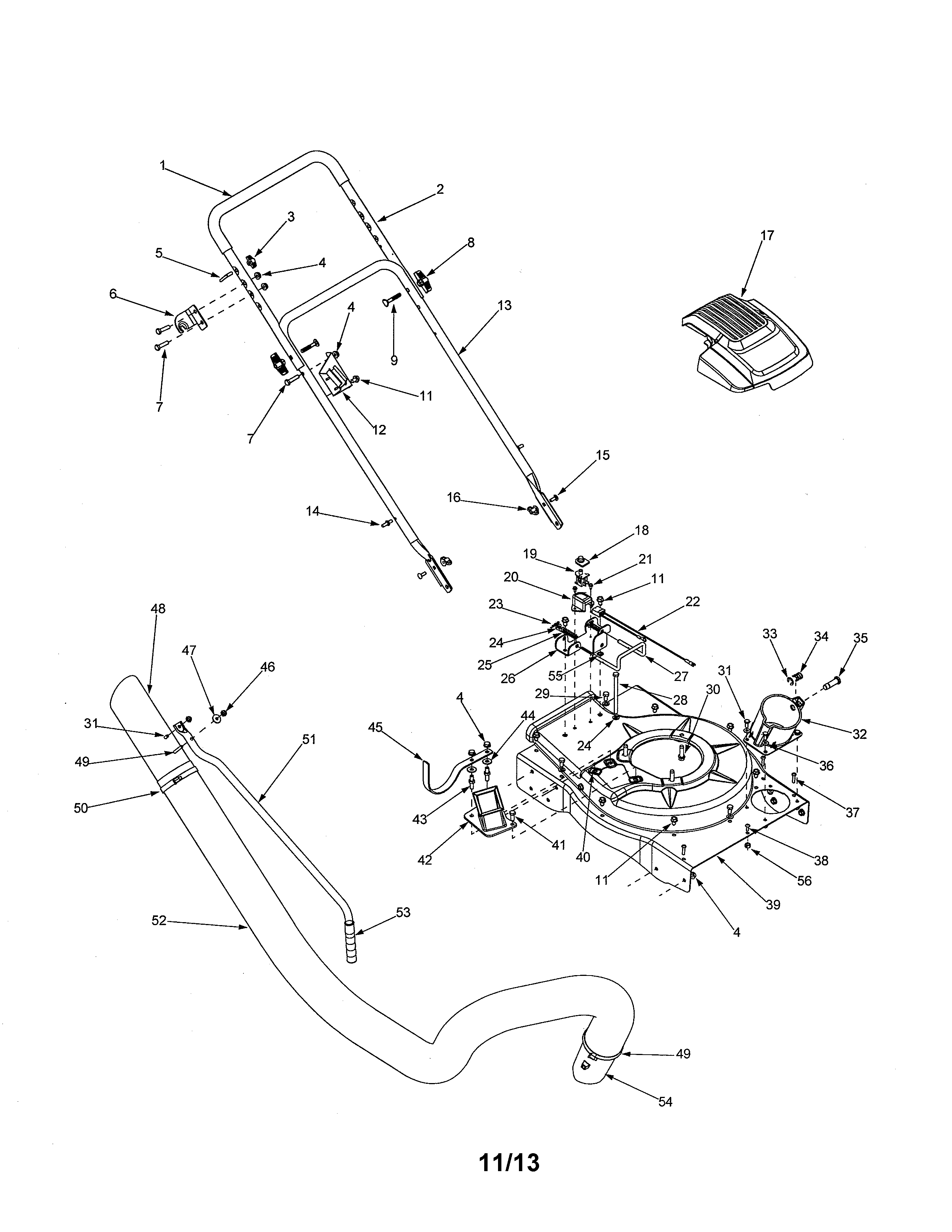 Handle/vac hose/housing